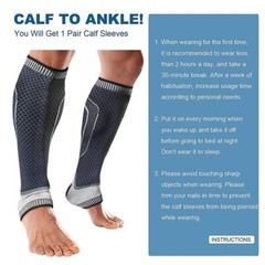 Calf Compression Sleeve Ankle Brace Leg Support Socks Foot Fasciitis Pain Relief