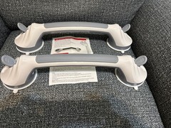 Suction Grab Bars for Shower 2 Pack, Extra-Strong Suction Cup Bathroom Grab Bar