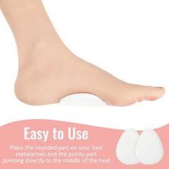 20 Pcs Metatarsal Felt Foot Pad(1/4″ Thick), 2.76 x 2.36 x 0.24 Inch, White