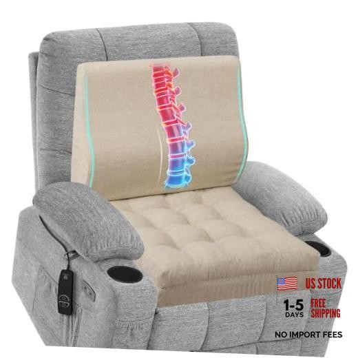 Memory Foam Recliner Cushions 20x20x5 Inch (Pack of 1) Beige (Recliner Chair)