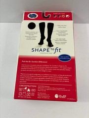 Dr. Comfort Shape to Fit Casual Compression Trouser Sock Women 15-20 Navy MED