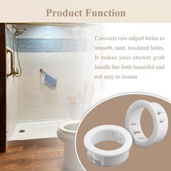 2 PCS SB1.09314 Shower Grab Bar Snap Bushing Fit 7/8 Inch Bar 1+1/8 Hole