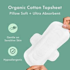 Rael Organic Cotton Cover Pads – Regular Absorbency, 28 Count (Pack of 1)