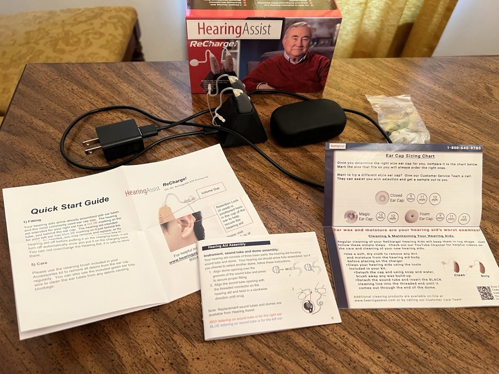 Used Hearing Assist Rechargeable Battery HA-302-4 Hearing Aids