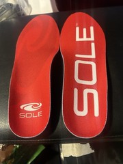 SOLE Active Medium Orthotic Insoles with Met Pad Red Size M 8,W 10 – New