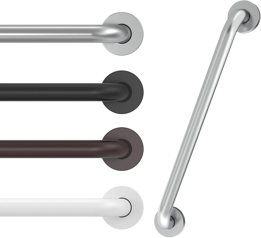 16 Inch Grab Bars for Wall Brush Nickel, Safety Shower Grab Bars for Seniors Eld