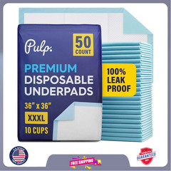 50 x PULP Premium Incontinence Bed Pads 36″ x 36″ | Extra Large Disposable…