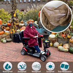 Sqodok Mobility Scooter Storage Cover, 420D Waterproof Wheelchair Cover for Stor