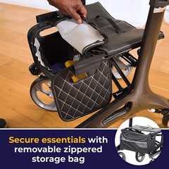 Drive Medical Nitro Elite CF Carbon Fiber Rollator Walker Chair with Brake Black