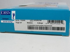 JOBST 115545 Opaque Compression Sock, Thigh High, 20-30mmHg Open Toe, Medium NEW
