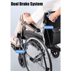 Yuwell H065C Lightweight Manual Wheelchair for Adults Foldable Transportation
