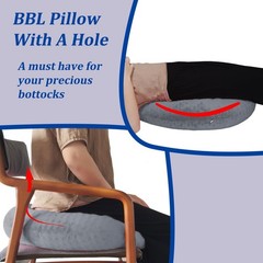 BBL Pillow for Post-Surgery Recovery, Donut Cushion for Butt Sleeping & Sitting,
