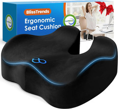 Seat Cushion with Velvet Cover, Thick Memory Foam Cushions for Office Chair, Car