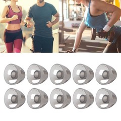10Pcs Hearing Aids Dome Soft Open Domes Black Layer Replacements Eartip