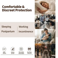 2 Pack Adult TPU Waterproof Incontinence Pants Reusable Diaper Cover Blue Size L