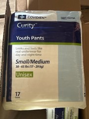 Covidien Curity Youth Pants Small/Medium 38-65 lbs Unisex 68 Count Ref 70073A Se