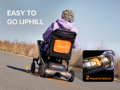 Paiseec 2-in-1 42Lb Foldable Electric Wheelchair 300Lb Intelligent All Terrain