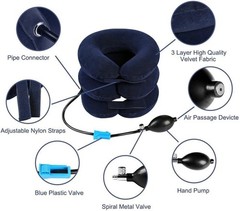 Compact Inflatable Neck Stretcher for Convenient Spine Alignment & Pain Relief