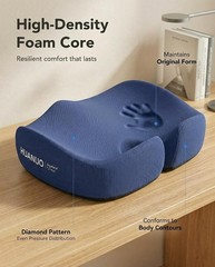 Breathable 4-Zone Seat Cushion for Back Pain Relief – Ideal for Office & Travel