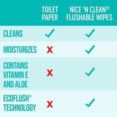 Gentle Flushable Wipes 336 Count | Aloe & Vitamin E for Ultimate Cleanliness