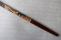 HORSE & HATCHET Handcrafted Hand Awesome Carved Wooden WALKING STICK Cane 36″