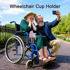 2-in-1 Universal Cup & Phone Holder for Walkers, Wheelchairs & Mobility Scooters