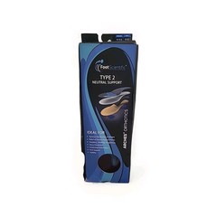 FootScientific Type 2 Neutral Support Orthotic Insoles Women 11-11.5/Men 9-9.5