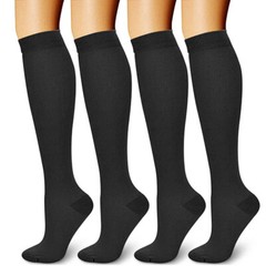 3 Pack Copper Compression Socks (10-15mmHg) Moisture Wicking Support Stockings++