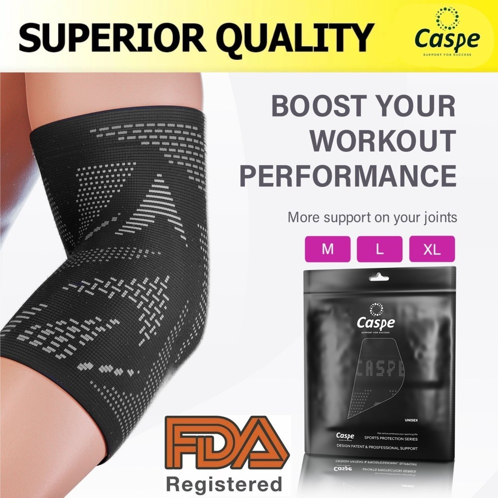 2X Elbow Brace Compression Support Sleeve Arthritis Tendonitis Reduce Joint Pain