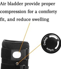 Jewlri Air Walking Boot Fracture Boot Protection Fits Left or Right Foot Black M