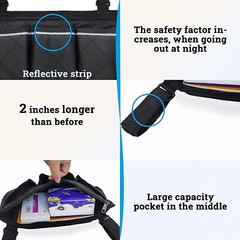 Outdoor Wheelchair Side Pouch Storage Bag Armrest Pocket Organizer Holder Pocket