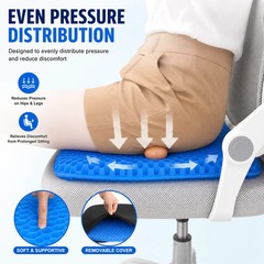 Gel Seat Cushion Pressure Relief Honeycomb Non Slip Office Chair Car Seat Cushio