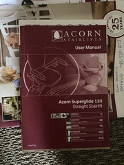Acorn Superglide 130 T700 Stairlift — Used Less Than 1 Year