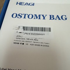 20 Pack Colostomy Bags, One Piece Ostomy Bag Ostomy Supplies 105mm Sealed