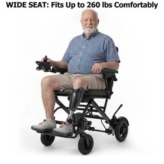 Lightweight 38Lb Foldable Electric Wheelchair Intelligent 300Lb All Terrain FDA