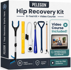 Hip Replacement Recovery Kit Post Surgery with Sock Aid Shoe Horn Leg Lifter