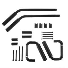 Front & Rear Grab Handle Kit Aluminum Alloy Bar Safety Front, Black-1