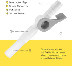 10 Pcs Comfort Flow Catheter Valves – Easy to Use Lever Tap Smooth Edges an