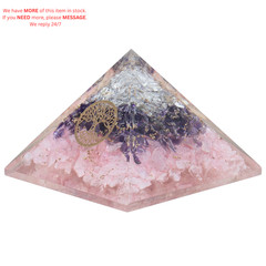Crystal Amethyst Rose Quartz Orgone Pyramid – Multi Color