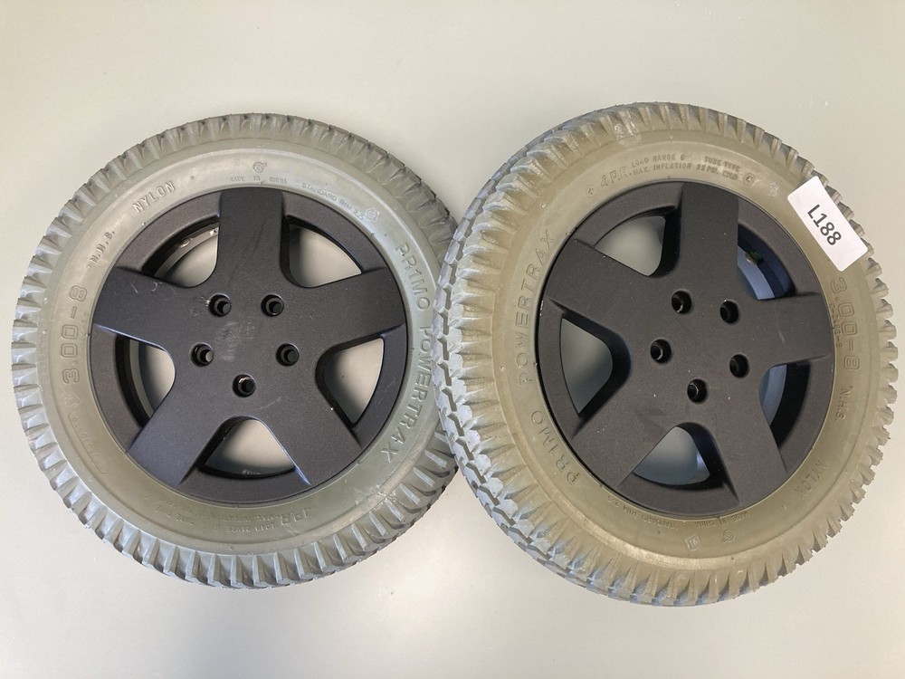 14″x3″ 3.00-8 Drive Wheels for Invacare TDX SP & Storm Series Wheelchairs #L188