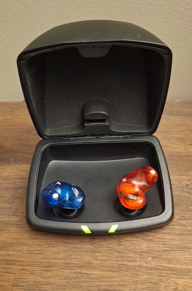 Starkey Audibel Via AI 16 Custom Hearing Aids + Charger CASE ONLY / UNTESTED
