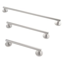 Shower Grab Bar Set, ADA Compliance Brushed Stainless Steel Brushed Nickel