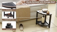 Waterproof Shower Stool & Corner Bench Seat for Shaving Legs, Indoor/Outdoor Use
