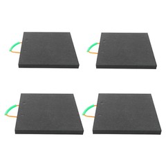4pcs Set Heavy Duty Stabilizing Blocks, Square Support Pads with Handle Black US