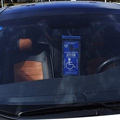 Protective Transparent Handicap Placard Holder with Large Hanger – 10.6 x 4.5 in