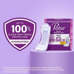 (4 pack – 20count) Poise Incontinence Pads for Women, 4 Drop Moderate Absorbency
