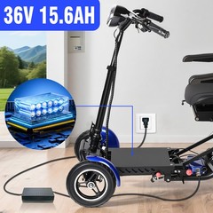 Foldable Scooter 4 Wheel Mobility 15.6Ah Folding Drive Device for Seniors Adults