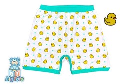 Adult snap crotch shorts Baby Ducky’s print