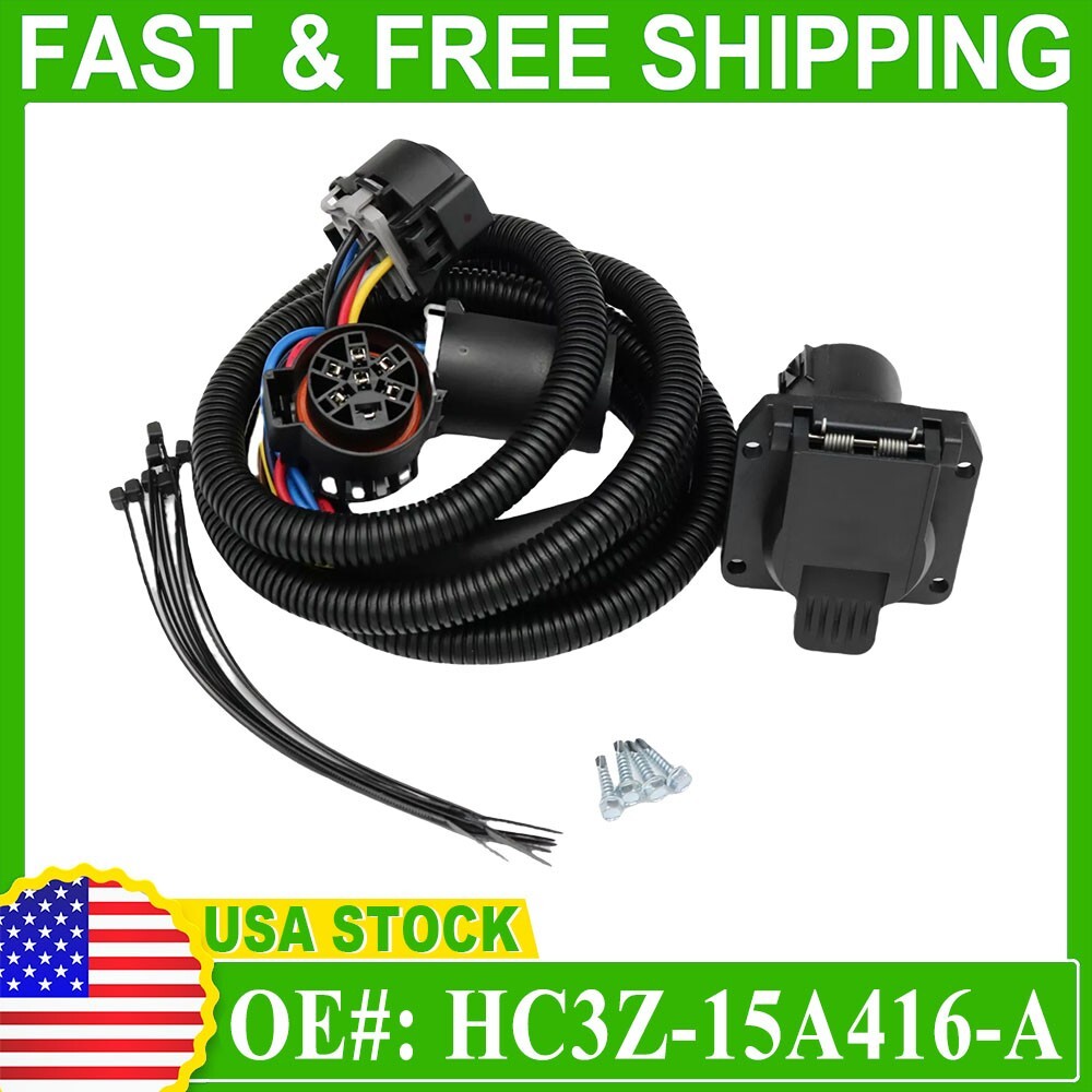 For F350 F550 HC3Z-15A416-A Truck Bed 7Pin Trailer Wiring Harness Extension
