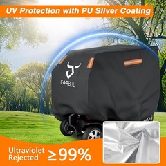 1X Mobility Scooter Cover Heavy Duty Waterproof for 49″L x 23″W x 39″ H 420D